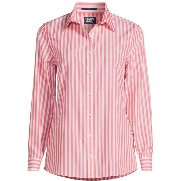 Lands End No Iron Pinpoint Oxford Size 12 - Picture 1 of 10